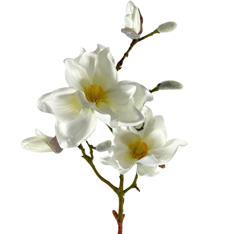 25" Magnolia Spray - White