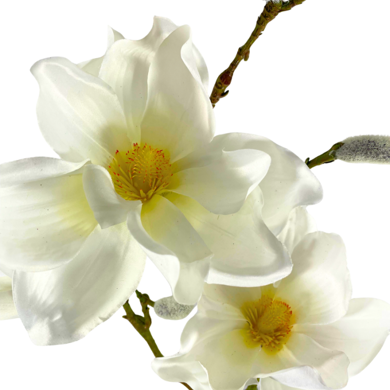 25" Magnolia Spray - White