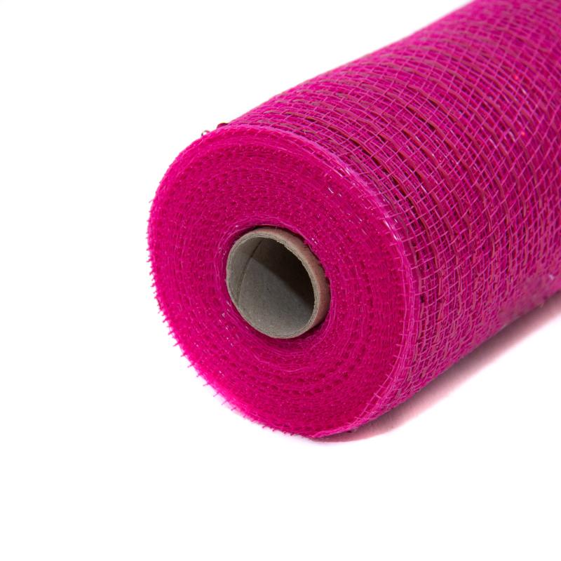 10"x10yd Metallic Deco Mesh - Fuchsia