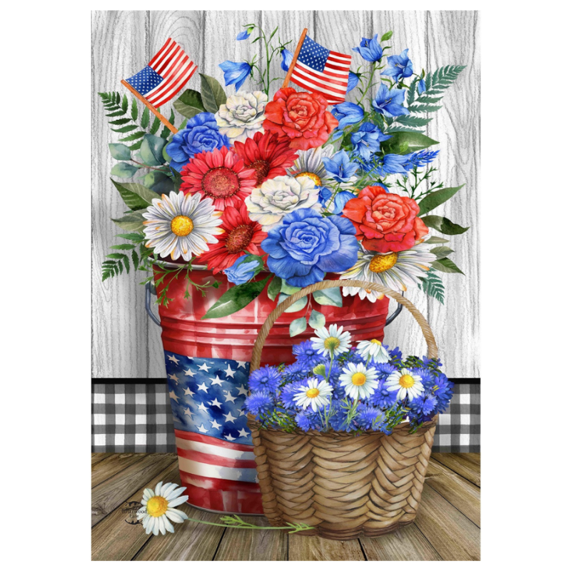 Red, White and Beautiful Garden Flag