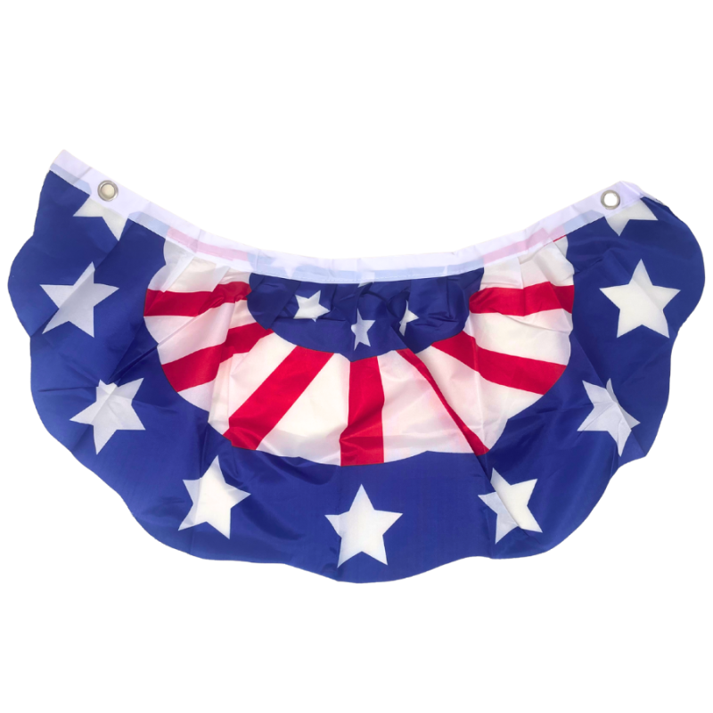 24" x 12" Scalloped Edge Patriotic Bunting