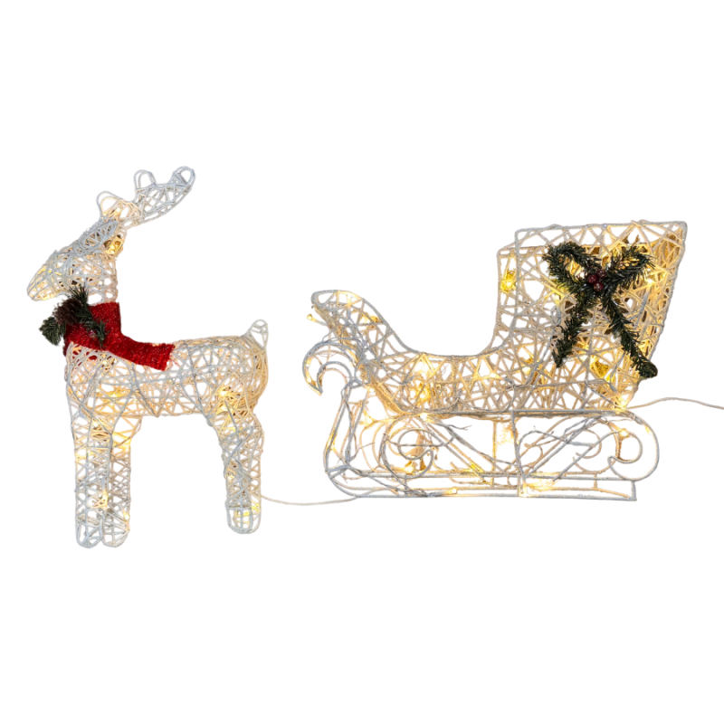 Pre-lit Reindeer & Sleigh