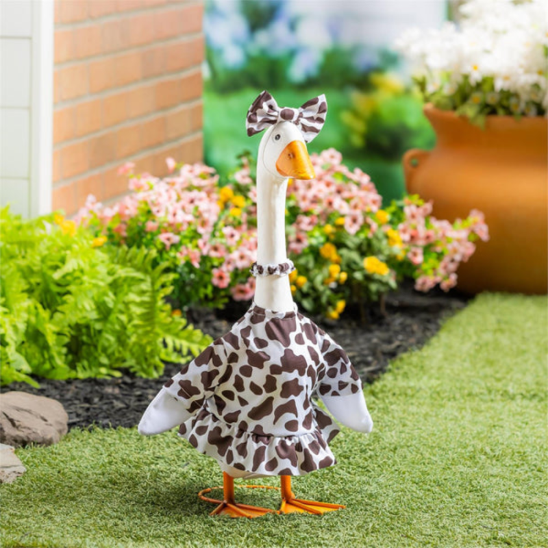 Porch Goose Outfit - Cow Print Dress