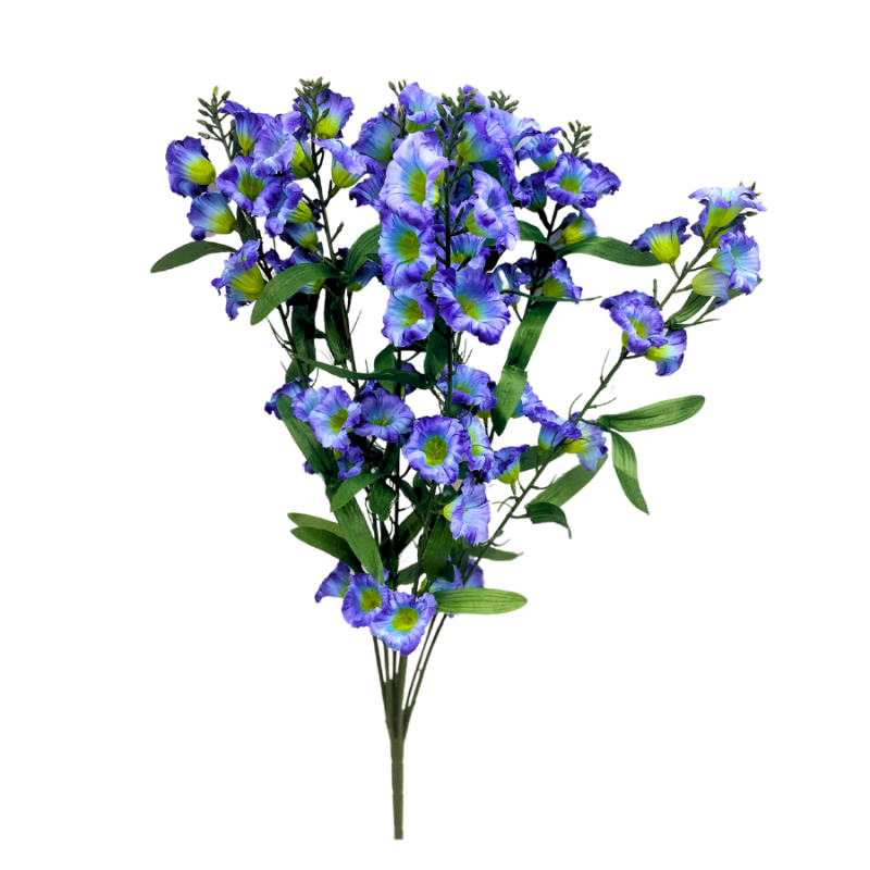 23" Blue & Green Petunia Flower Bush