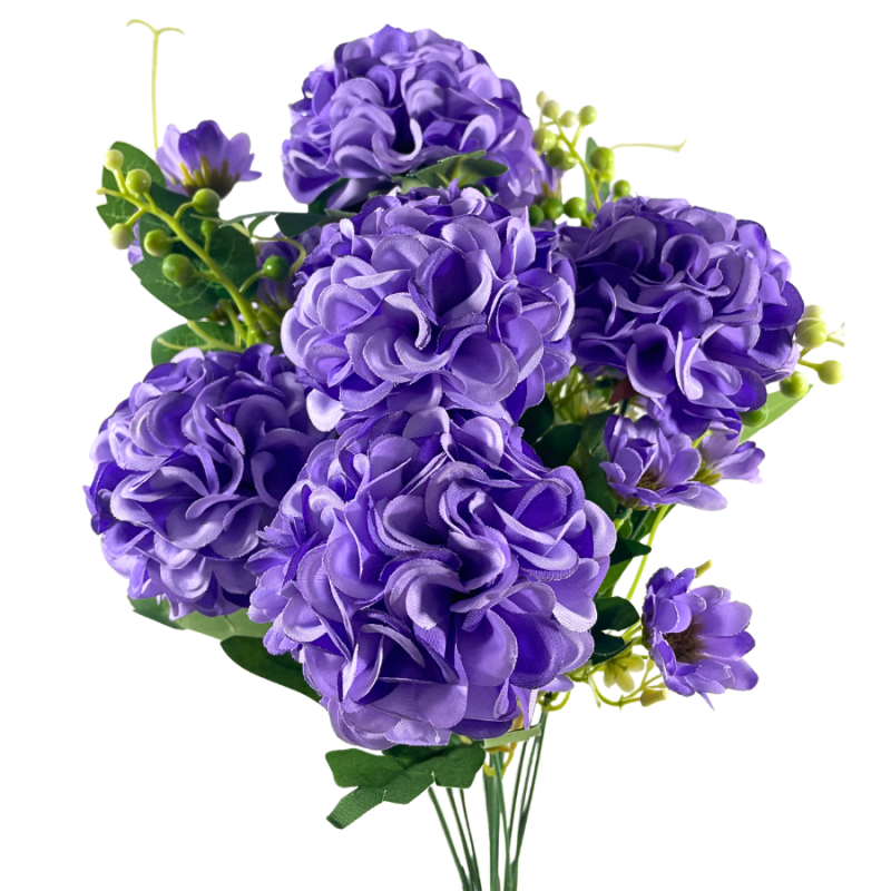 19" Hydrangea & Daisy Bush - Lavender