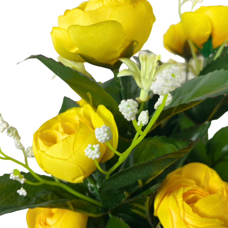 20" Ranunculus Bush - Yellow