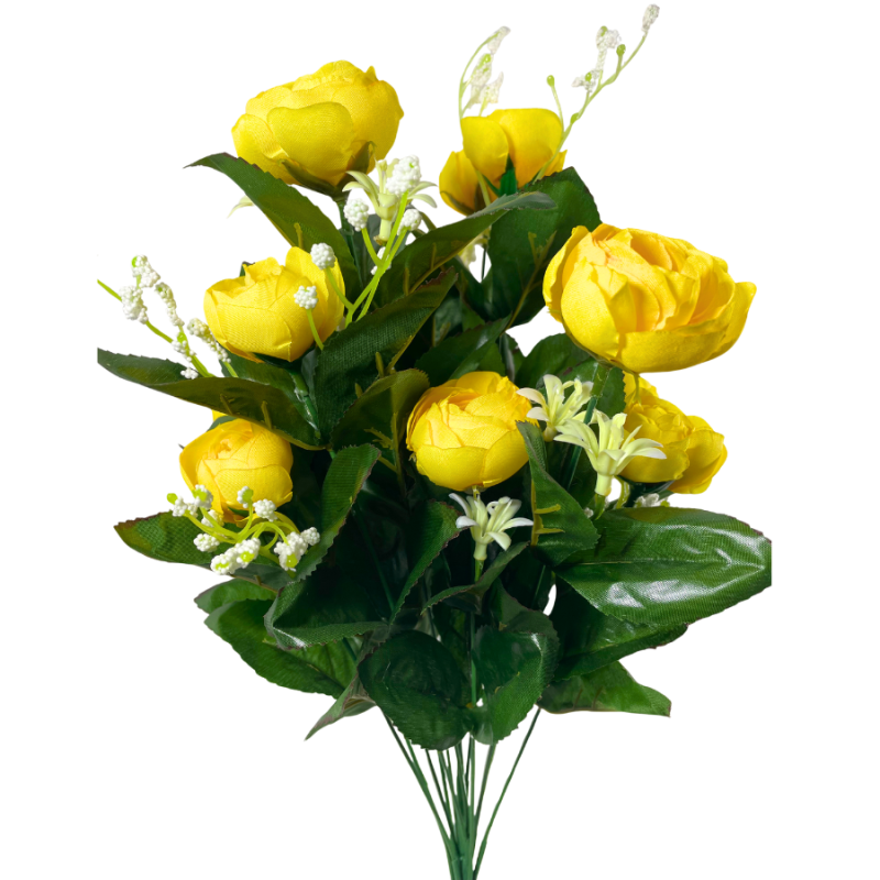 20" Ranunculus Bush - Yellow