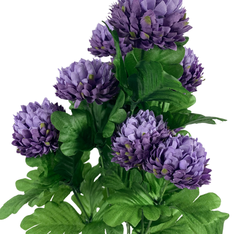17" Purple Mum Bush Flower