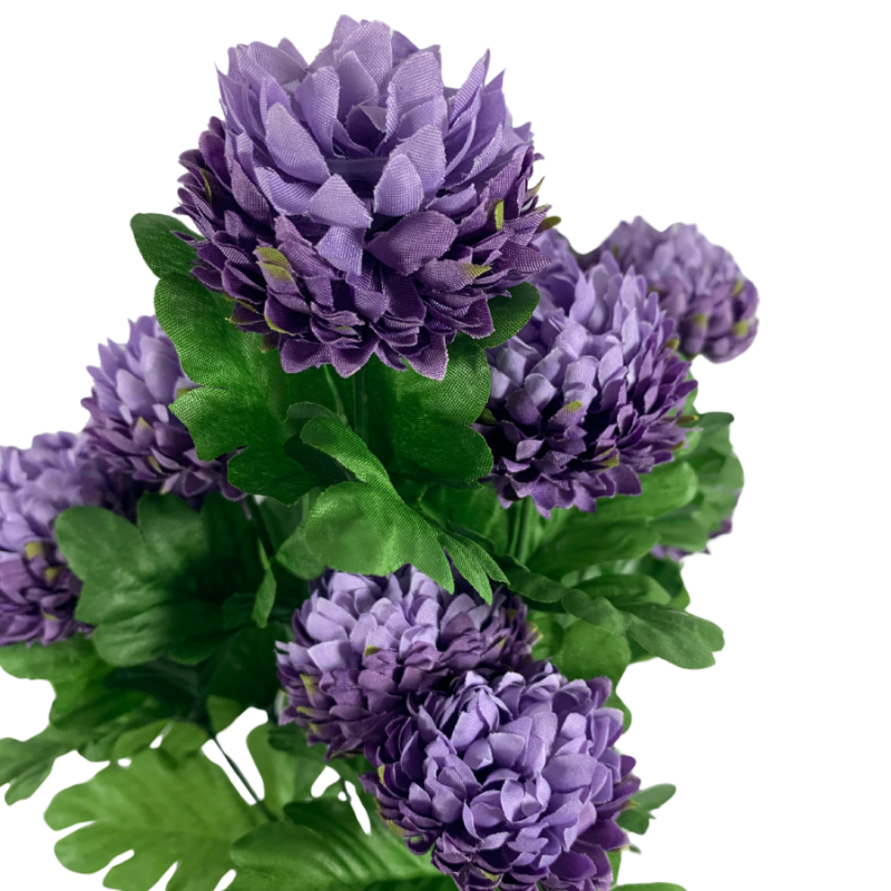 17" Purple Mum Bush Flower