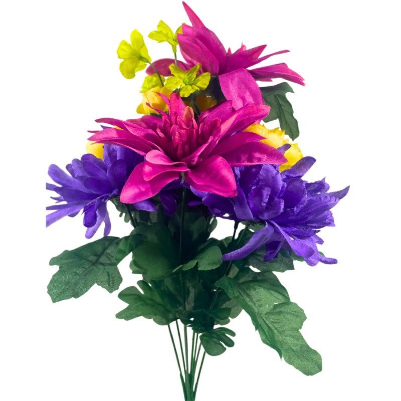 18" Spring Floral Mixed Bush