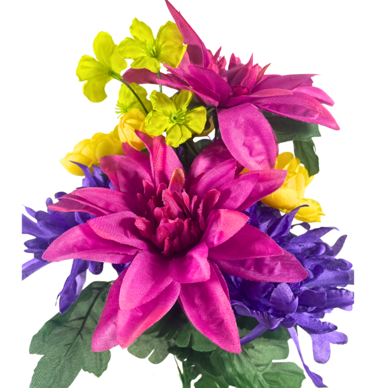 18" Spring Floral Mixed Bush