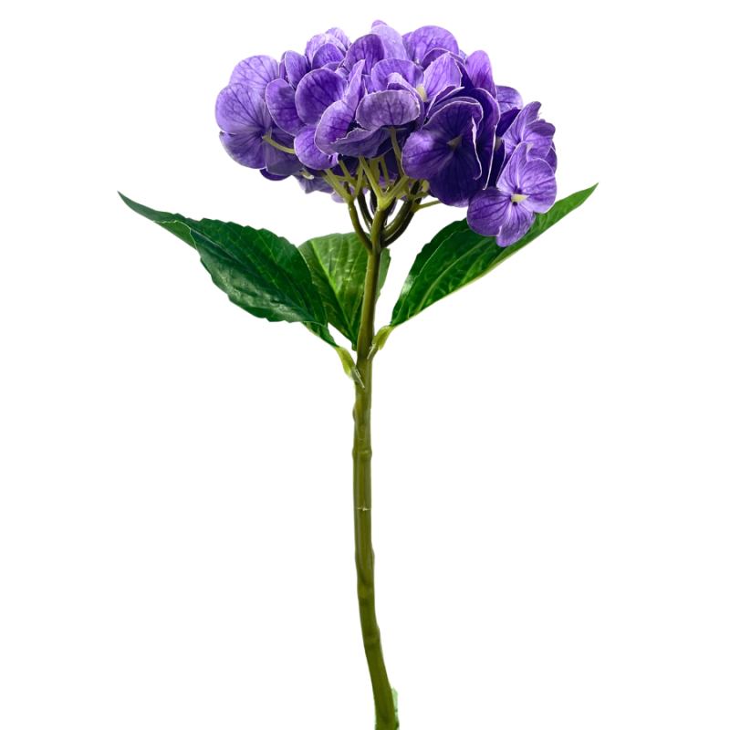 12" Hydrangea Stem - Dark Purple