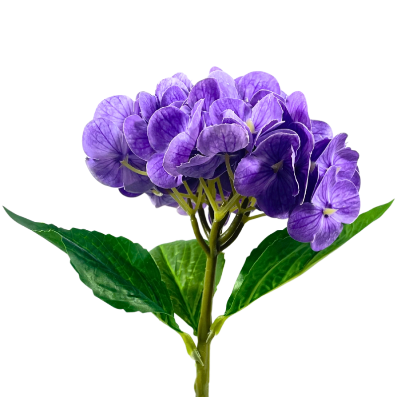 12" Hydrangea Stem - Dark Purple