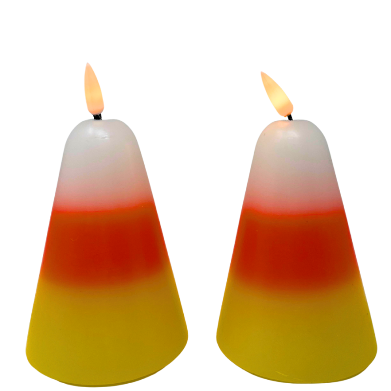 5" Candy Corn LED Candles