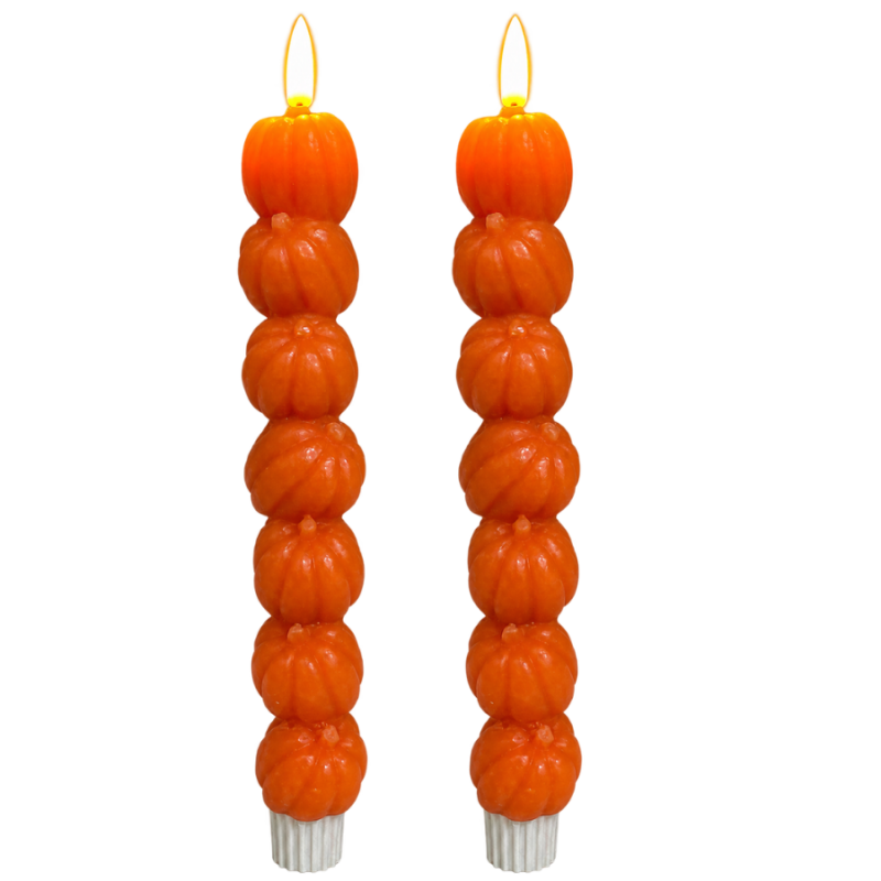 9.5" Wax Pumpkin LED Candles