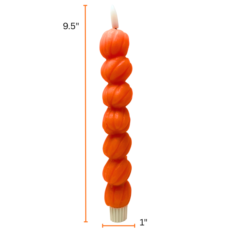 9.5" Wax Pumpkin LED Candles