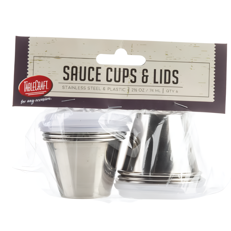 Sauce Cups & Lids - 6 pk