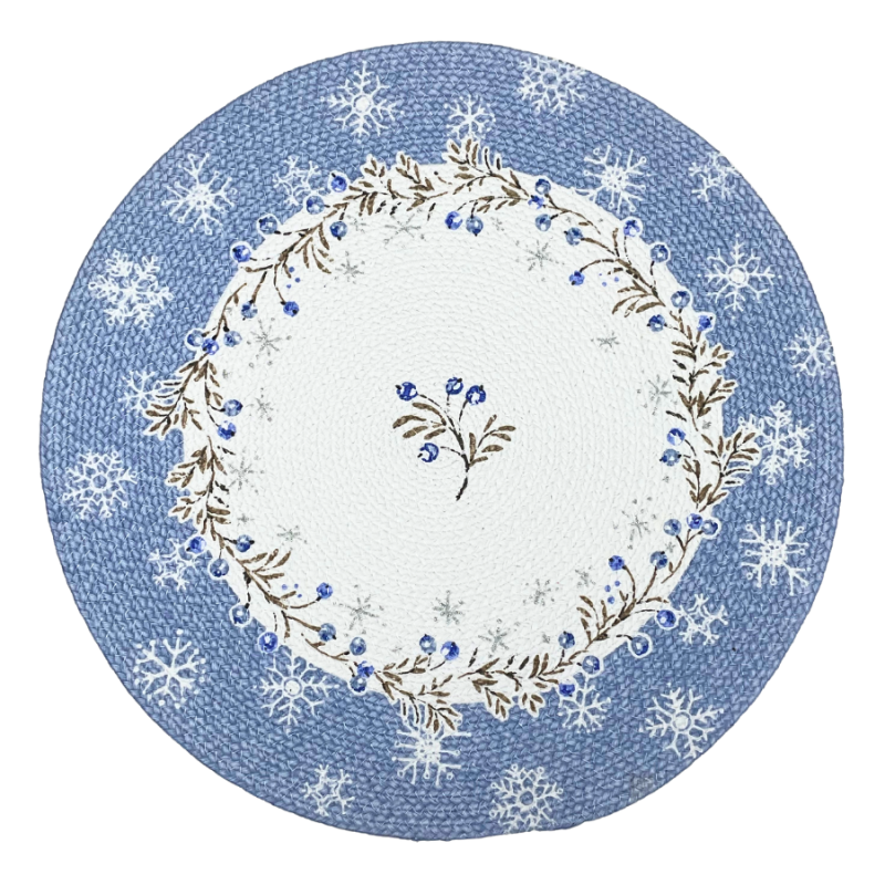 14.5" Let It Snow Braided Placemat