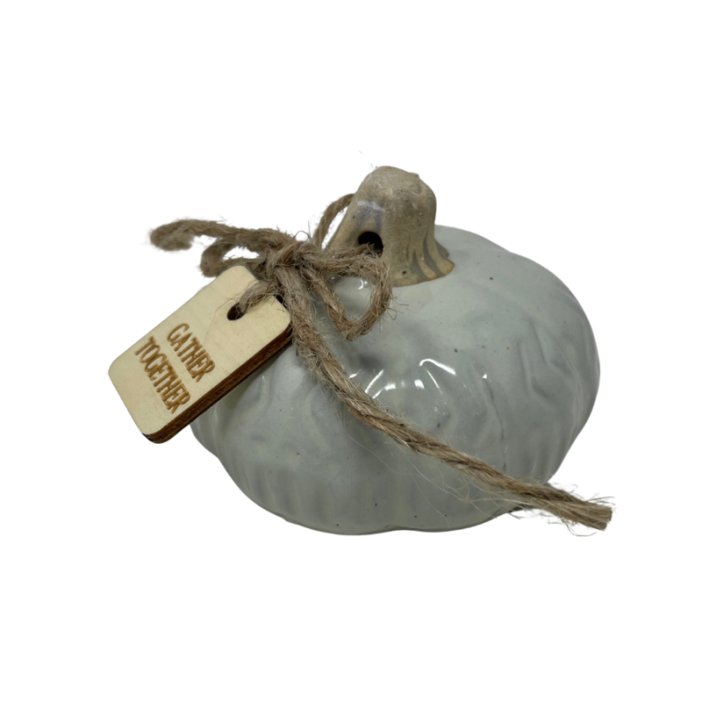 3" Ceramic Rustic Pumpkin - Gather Together