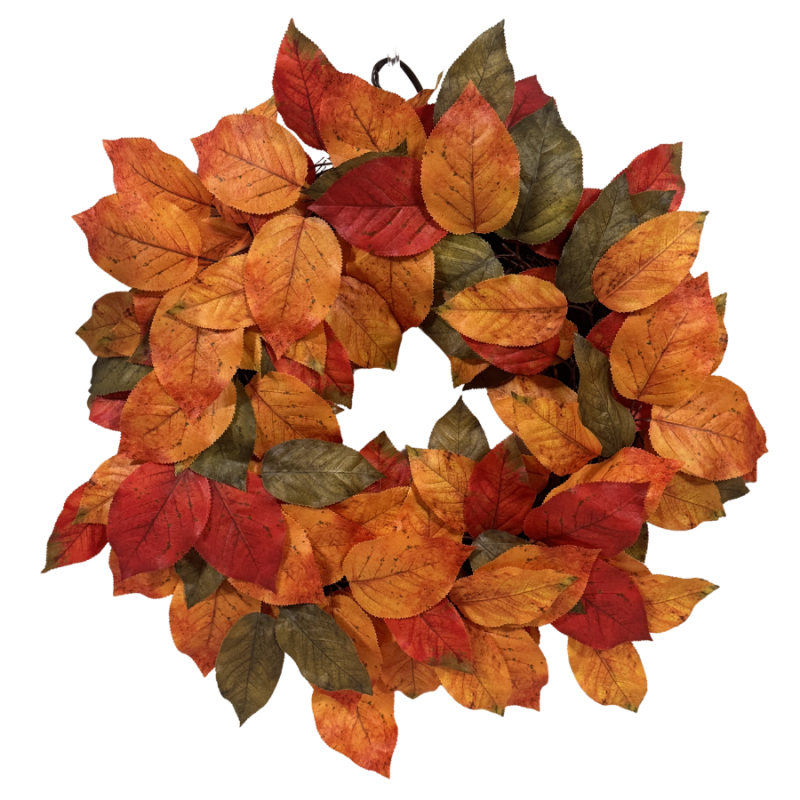 16" Fall Leaves Wreath
