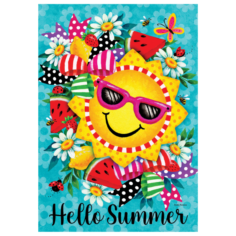 Hello Summer Garden Flag