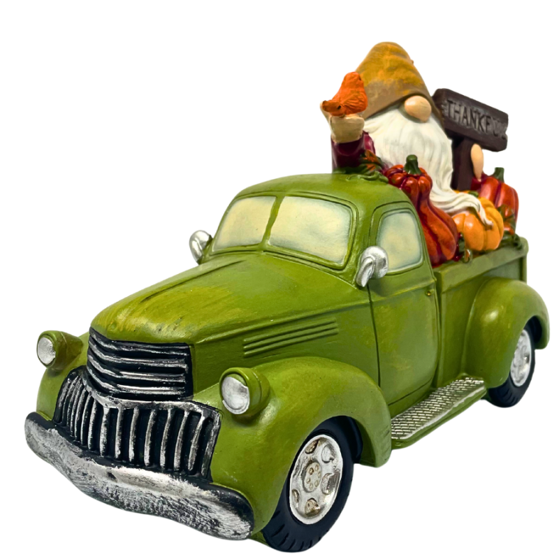 Gnome Harvest Pumpkin Truck – Green