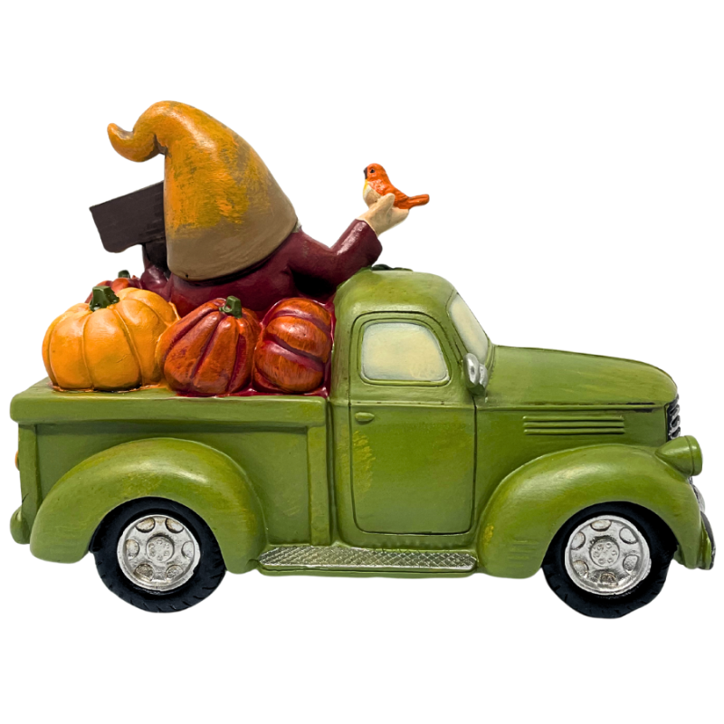 Gnome Harvest Pumpkin Truck – Green