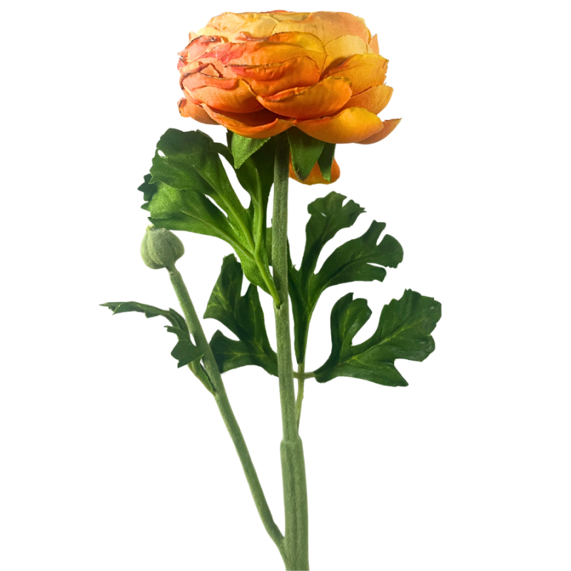 13" Ranunculus Spray - Orange