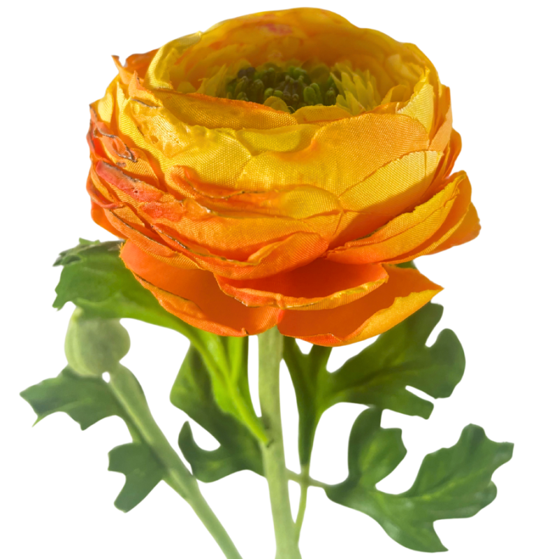 13" Ranunculus Spray - Orange