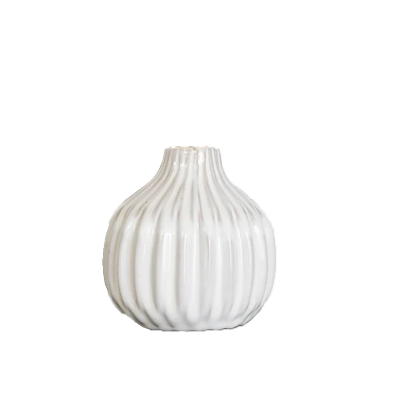 4" Decorative White Bud Vase