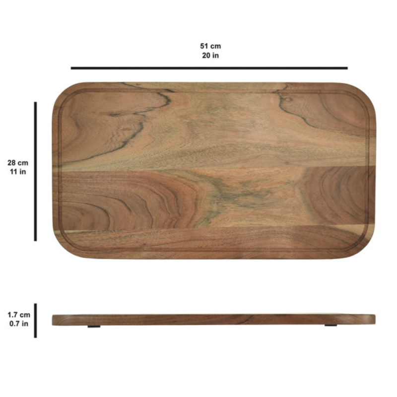 Rectangle Acacia Wooden Serving Platter