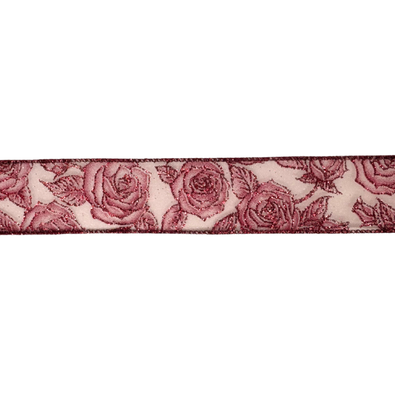 1.5" x 10yd Shimmer Rose Ribbon
