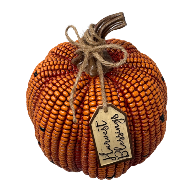 Large Resin Corn Pumpkin - Blessings
