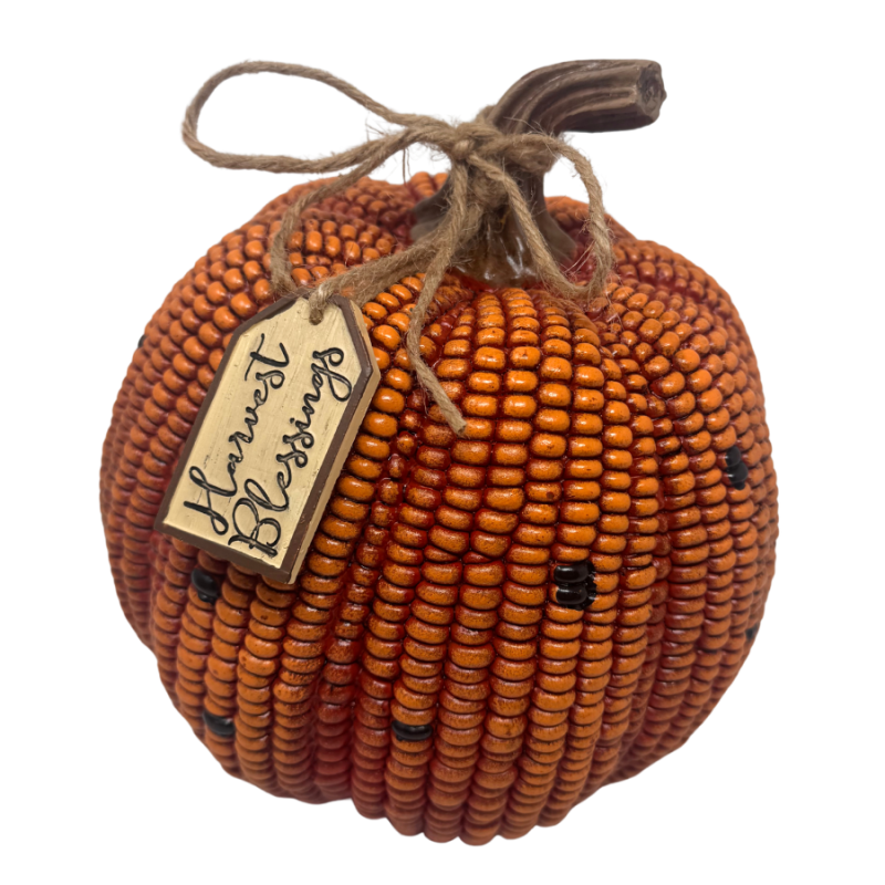 Large Resin Corn Pumpkin - Blessings