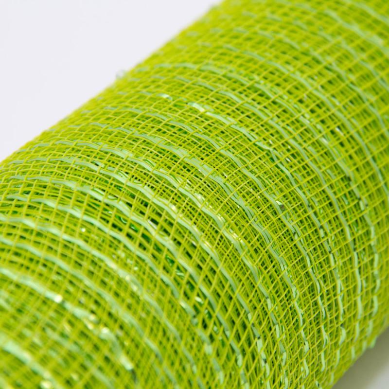 21"x10yd Metallic Deco Mesh - Lime