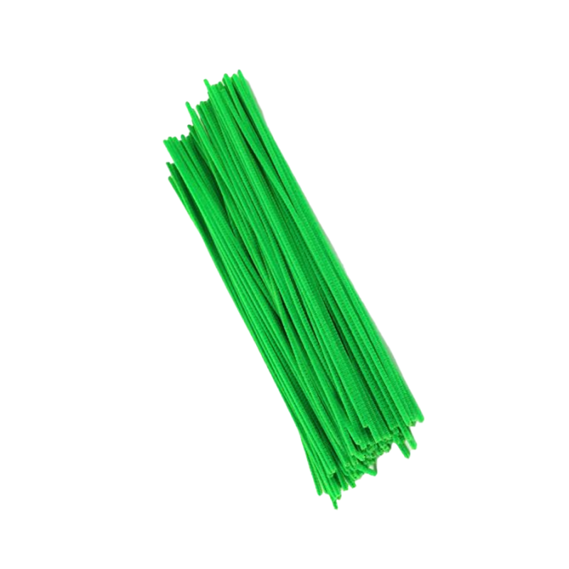 12" Chenille Stems - Green