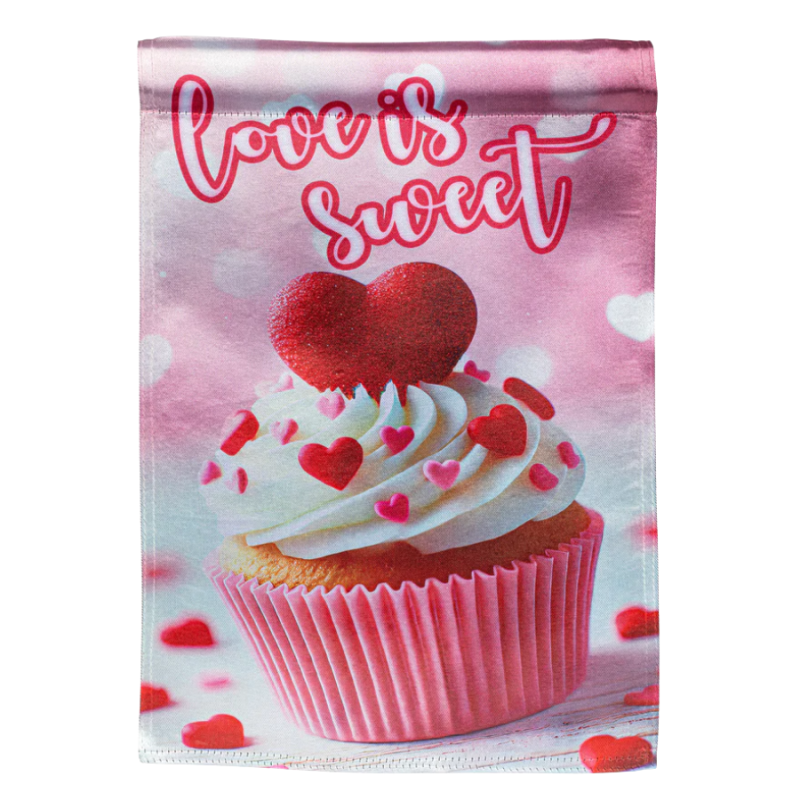 Cupcake Of Love Lustre Garden Flag