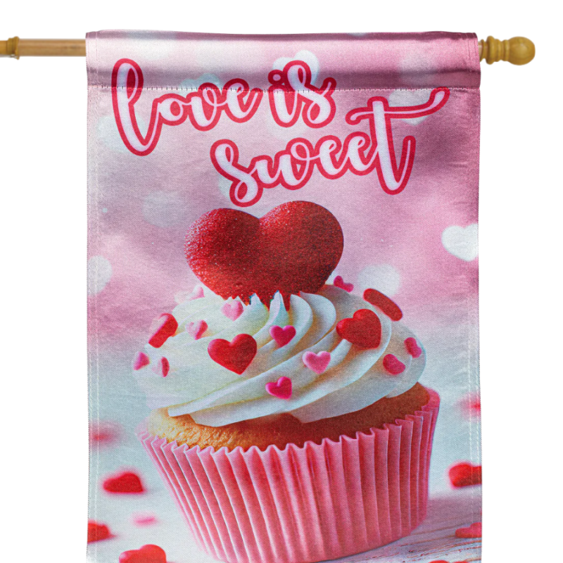 Cupcake of Love House Flag