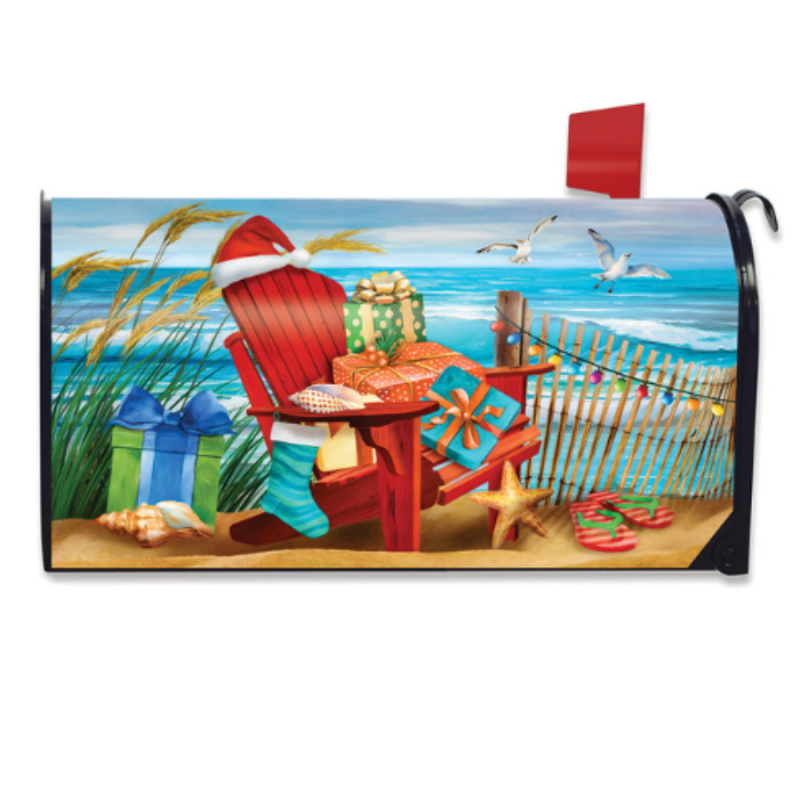 Beachy Christmas Mailbox Cover