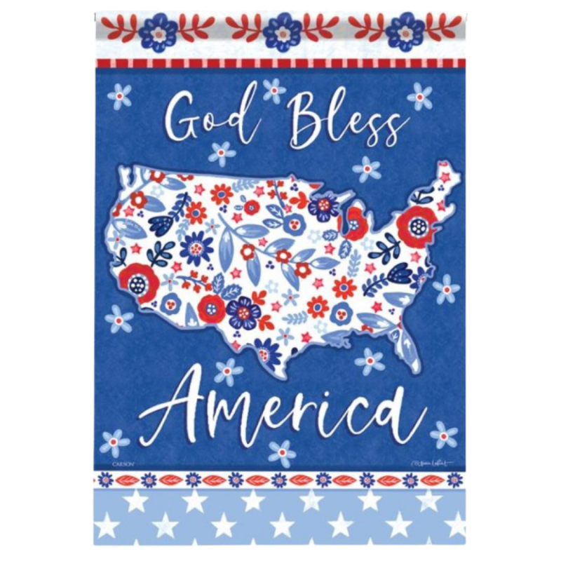Map Of America Garden Flag