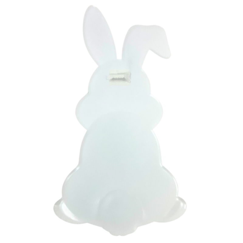 29" Pink Floral Rabbit Hanging Sign