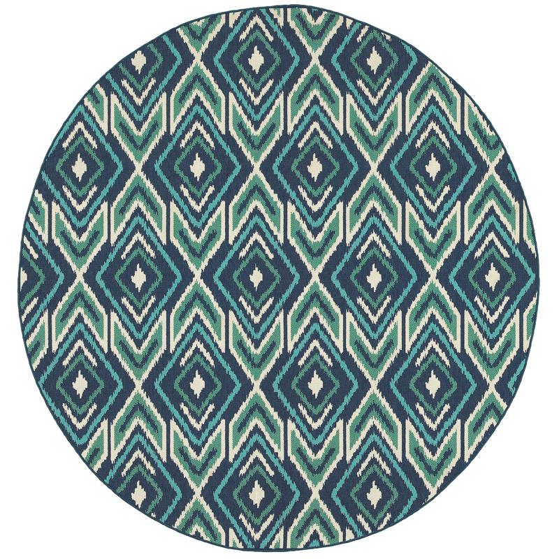 Meridian 2209B Round Outdoor Rug