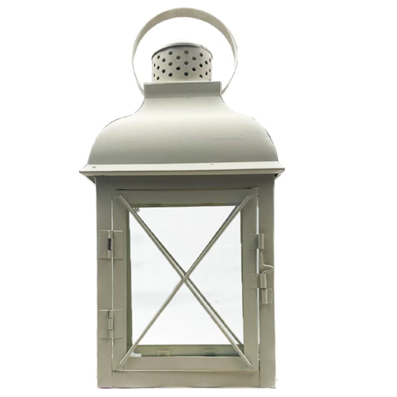 Metal Cream Lantern - Large