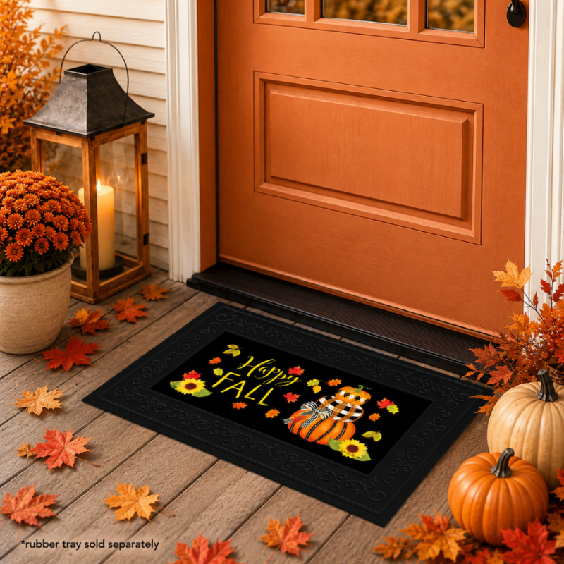 Happy Fall Pumpkin Stack Mini Mat