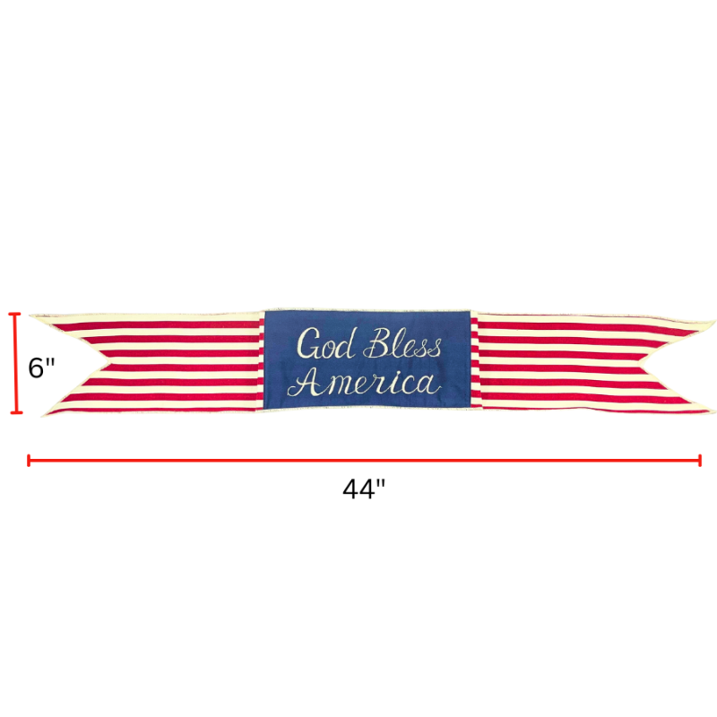 44" God Bless America Stripe Banner