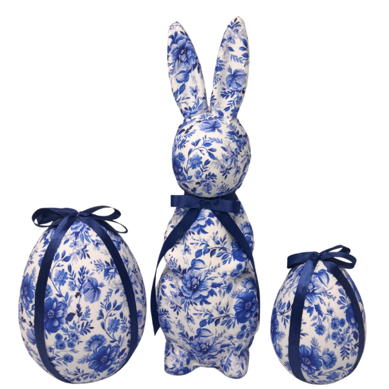 Blue & White Fabric Easter Set