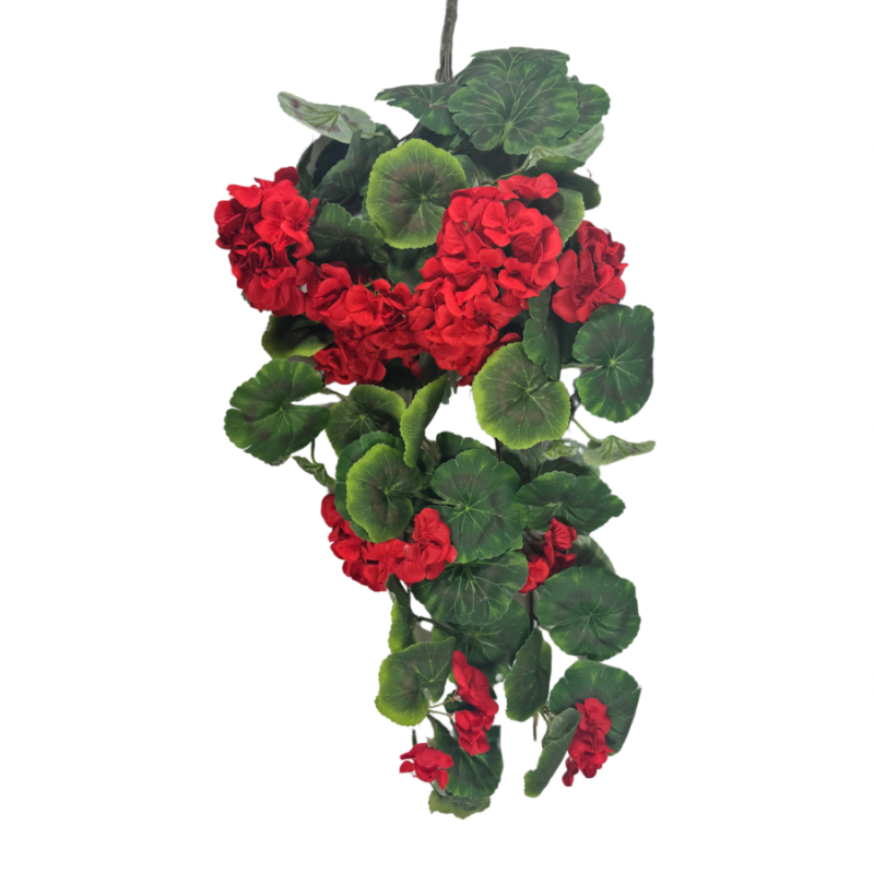 32" Hanging Geranium- Red