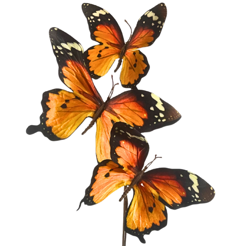 28" Grand Summer Butterfly Spray - Orange
