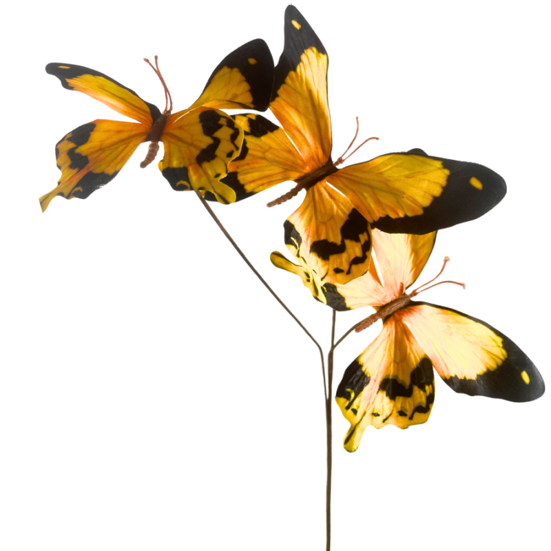 28" Grand Summer Butterfly Spray - Yellow