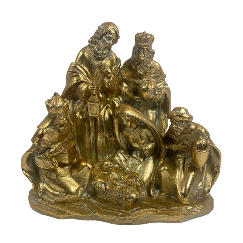 9" Golden Nativity Figure ️ Religion (Weekly) Carolina Pottery